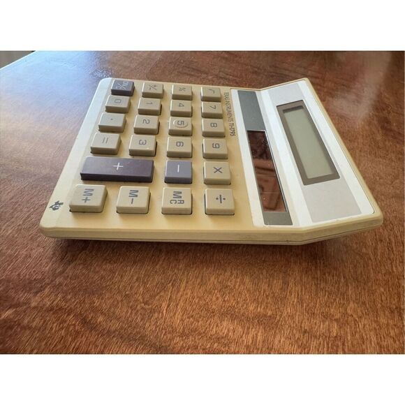 Texas Instruments Solar powered by sun like Superman vintage calculator c-1286a - Picture 2 of 6